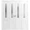 Sartodoors Sliding Closet Double Bi-fold Doors, Lucia 8822 White Silk with Frosted Glass, Sturdy Tracks Moldin LUCIA8822DBF-WS-72 x 80 (4* 18x80) - alternate 1