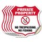 Signmission Private Property Shield Sign No Trespass, 6 inch X 6 inch, Vinyl Decal, 5PK SHI-D-5PACK-6-447 - alternate 1
