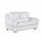Homeroots 69in White And Silver Faux Leather Love Seat 329480 - alternate 1