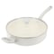 Martha Stewart Everyday Rexford 5 Quart Ceramic Nonstick Aluminum Saute Pan with Lid in Linen 141019.02 - alternate 1