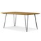 Homeroots 66" Oak and Black Wood and Iron Dining Table 640712 - alternate 4