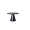 Homeroots 47" Gray Rounded Stone And Iron Pedestal Base Dining Table 370722 - alternate 1