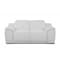 Homeroots 72in White And Silver Italian Leather Power Reclining Loveseat 477570 - alternate 1