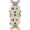 Leviton 20A Light Almond Shallow Commercial Grade 5-20R Duplex Outlet S06-0BR20-0TS - alternate 1