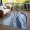 Homeroots 5' X 8' Blue Gray And Ivory Abstract Washable Indoor Outdoor Area Rug 600955 - alternate 3