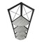 Homeroots 59" Gray Metal Four Tier Corner Bookcase 489791 - alternate 3
