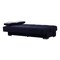 Homeroots 75" Black Chenille Convertible Futon Sleeper Sofa And Toss Pillows With Storage 607201 - alternate 5