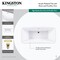 Kingston Brass 71-Inch Acrylic Oval Rectangular Double Ended Pedestal Tub with Drain, No Faucet Drillings VTSQ713224C423 - alternate 3