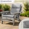 Lavish Home High Back Outdoor Chair Cushions for Patio Furniture Seats Water, Fade & UV-Resistant Fabric 82-TEX1061G - alternate 5
