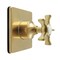 Kingston Brass Single-Handle Three-Way Diverter Valve with Square Trim Kit, Brushed Brass KS3047NX - alternate 1
