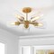 Jonathan Y Jaymes 21.5" 5-Light Farmhouse Industrial Iron Cylinder LED Semi Flush Mount, Brass Gold/Clear JYL9544A - alternate 4