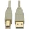 Tripp Lite USB 2.0 Hi-Speed A/B Cable M/M 28/24 AWG 480 Mbps Beige 15FT 15ft U022-015-BE - alternate 1
