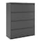 Hirsh 42" W 4 Drawer Lateral File Cabinet, Charcoal, A4/Legal/Letter 17647 - alternate 1