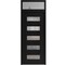 Vdomdoors Aluminum Door Iron 0255 Black Entry Steel Metal Classic Painted 36 x 96 (36 x 80+16)-Left Inswing IRON0255EXD-BLK-W36xH80+16-LH-I - alternate 1