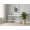Homeroots 47" White Wood and Metal Sled Computer Desk 489845 - alternate 3