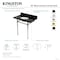 Kingston Brass 36-Inch Black Granite Console Sink with Stainless Steel Legs, 8-Inch, 3-Hole KVPK36K87ST - alternate 2