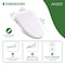 Anzzi Rev 12in 2pc 1.28 GPF Siphon Round Ceramic Toilet, White Electric Bidet Seat, Auto Lid ADA Included TL-AZ071-EB107U - alternate 5