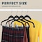 Lifemaster Velvet Skirt Hangers, Adjustable Clips, 360 Deg Swivel Hook, Non-Slip, Holds 10 lbs, Black, 30PK LMVSH30BK - alternate 4