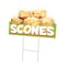 Signmission Scones 2 Die Cut Yard Sign & Stake outdoor plastic coroplast window, C-DC-1824-Scones 219 C-DC-1824-Scones 219 - alternate 1