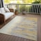 Homeroots 5' X 8' Gold Gray And Beige Abstract Washable Indoor Outdoor Area Rug 601207 - alternate 5