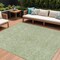 Homeroots 8' X 10' Sage And Ivory Geometric Washable Indoor Outdoor Area Rug 613533 - alternate 1