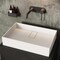 Vigo Bryant Modern White Matte Stone 23 in. L x 15 in. W x 5 in. H Rectangular Vessel Bathroom Sink VG04027 - alternate 3