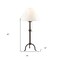 Homeroots 32" Black Metal Table Lamp With Off White Empire Shade 524778 - alternate 3