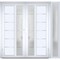 Vdomdoors Front Exterior Prehung Metal-Plastic Double Doors / MANUX 8088 White Silk / Sidelite Exterior Windo MANUX8088DEXD-WS-RH-W72+16xH80 - alternate 1