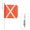 Safetywhips Warning Whip Heavy Duty Whip with Flag, White Whip, Orange Flag, White Reflective X, 36 Length SW03QDNP-XW - alternate 1