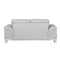Homeroots 73in Light Gray And Silver Genuine Leather Loveseat 329618 - alternate 5