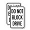Signmission Do Not Block Drive, 12'' X 18'' 2 Signs, Heavy Gauge Aluminum, 2PK A-1218-2PACK-24183 - alternate 1