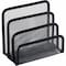 Lorell Mesh Vertical Desktop File Sorter, 4 Dividers, Black LLR84153 - alternate 1