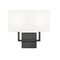 Z-Lite Saxon 2 Light Wall Sconce, Matte Black/White, 12 In W 815-2S-MB - alternate 4