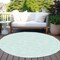 Homeroots 8' Aqua And Ivory Round Geometric Washable Indoor Outdoor Area Rug 602409 - alternate 7