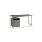 Homeroots 60" Taupe and Silver Computer Desk With Two Drawers 333385 - alternate 4