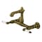Kingston Brass Double-Handle Wall Mount Bathroom Faucet, Antique Brass KS7253PL - alternate 1