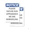 Signmission Please Excuse Our Appearance Remodeling, 7 in W x Rectangle, Vinyl Decal OS-2PACK-NS-D-710-V-16354 - alternate 1