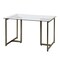 Homeroots 47" Clear And Gold Glass And Stainless Steel Sled Base Dining Table 568217 - alternate 7