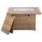 Leisuremod Mace Wicker Patio Modern Propane Fire Pit Table, Light Brown CFW44G-LBR - alternate 6