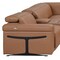 Homeroots Chestnut Italian Leather Power Reclining U Shaped Ten Piece Corner Sectional With Console 634694 - alternate 5