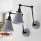 Jonathan Y Rover 7" Classic Industrial Metal Adjustable Arm LED Wall Sconce, Gray/Black, 2PK JYL7462H-SET2 - alternate 5