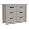 Homeroots 47" Light Gray Six Drawer Double Dresser 544012 - alternate 4
