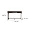 Homeroots 50" Brown And Silver Writing Desk With Two Drawers 402026 - alternate 3