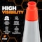 Xpose Safety Slim Line Traffic Safety Cone, 28 in, 6 in & 4 in Reflective Collar, DOT Approved, Orange, 48 pk OTC28SL-64-48-X - alternate 5