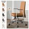 Leisuremod Aleen Office Chair in Upholstered Leather and Iron Frame with Swivel and Tilt, Acorn Brown AO19LBRL - alternate 3