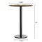 Flash Furniture Commercial 31.25" Natural HPL Tabletop with Black Bar Height RD Base ST-RD31-NAT-TR18B-GG - alternate 6