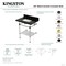 Kingston Brass 30-Inch Black Granite Console Sink with Acrylic Legs and Shelf, 8-Inch, 3-Hole KVPK30KASQB0 - alternate 2