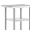 Flash Furniture Reese 24x18 Portable Work Table, Stainless Steel Top Shelf and 2 Adjstbl Glvnzd Steel Undershelves NH-WT-GU-2418-GG - alternate 4