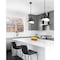 Z-Lite Aria 1 Light Pendant, Matte Black/Matte Black & Inner White, 12 In W x 11 In H 1952P12-MB - alternate 2