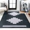 Jonathan Y Adriel Geometric Medallion Non-Slip Machine-Washable Navy/Light Gray 4 ft. x 6 ft. Area Rug WSH111B-4 - alternate 1